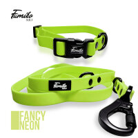 Fumiko® Halsband & Leine Kombi Fancy Neon aus...